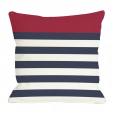 One Bella Casa Nautical Stripe Throw Pillow HMW1275